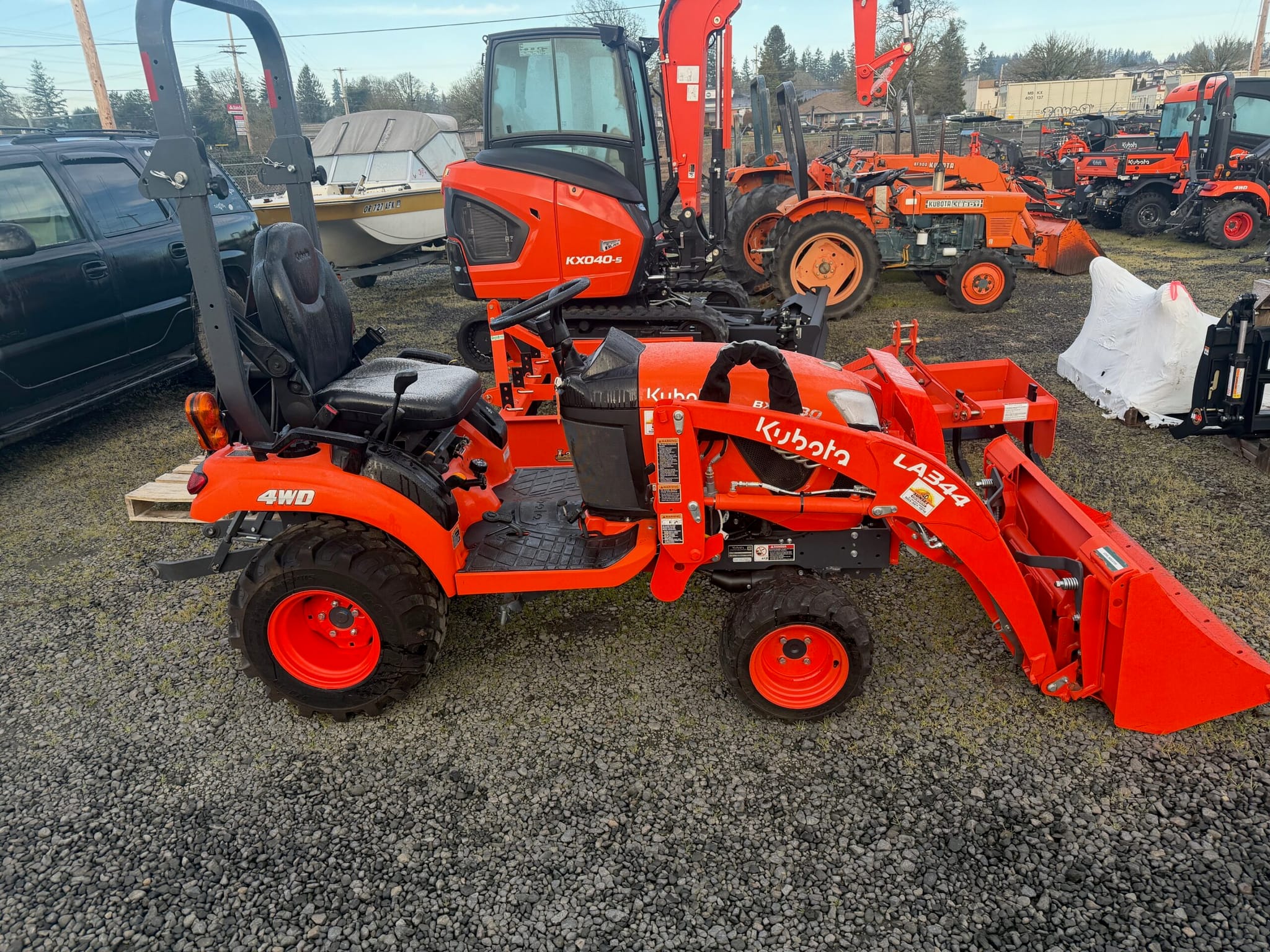 Kubota BX2380 and LA344S Loader
